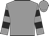 Grey, black hoops on grey sleeves, grey cap