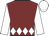 Maroon, white diamond belt, white sleeves, white cap