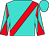 Turquoise, red sash, turquoise and red diablo sleeves, turquoise cap