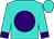 Turquoise, Purple Ball, Purple Cuffs On Sleeves, Turquoise Cap
