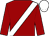 Burgundy, white sash, white cap