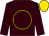 Brown, gold circle, brown sleeves, gold cap
