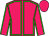 Rose body, green seams, rose arms, green seams, rose cap