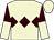 Beige body, brown diamond hoop, brown arms, beige halved, beige cap