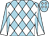 Light blue and white diamonds, diabolo on sleeves