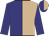 Navy and tan halves, navy sleeves