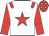 White, red star, epaulets, sleeves, red cap, white stars