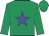 Emerald green, blue star