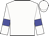White, blue bars on sleeves, white cap