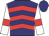 Navy blue, red chevrons, red bars on white sleeves