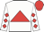 White, red triangle, red diamonds on sleeves, red cap