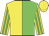 Yellow and green halves, green stripes on yellow sleeves, yellow cap