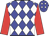 Blue, 'cox' On Red Yoke, White Diamonds, Red Sleeves