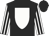 Black, White Shield, Black Stripes On White Sleeves