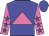 Blue, hot pink triangle, blue stars on hot pink sleeves