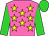 Hot pink, yellow stars, lime green sleeves and cap