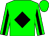 Green, black diamond, black stripe on green sleeves, green cap
