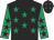 Black, emerald green stars, emerald green sleeves, black stars, black cap, emerald green stars