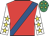 Red, royal blue sash, white sleeves, yellow stars, emerald green cap, yellow stars