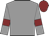 Grey, maroon armlets, maroon cap