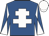 Royal blue, white cross of lorraine, white sleeves, royal blue diabolo, white cap