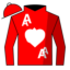 Red, Ace of Hearts, Ace of Spades, Red Sleeves