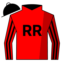 Red, Black 'RR,' Black Stripes on Red Sleeves, Black Cap