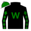 Black, Green 'W,' Green Diamond Stripe on Sleeves, Green Cap