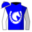 Blue, Horsehead in Horseshoe, White Sleeves