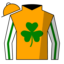 Orange, Green Shamrock, Orange and Green Stripe on White Sleeves