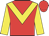 Red, yellow chevron, yellow sleeves, red cap