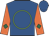 Royal blue, green circle, orange and kelly green diamond sleeves