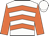 White, orange chevrons, orange sleeves