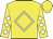 Yellow, white diamond frame, white diamonds on sleeves