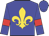 Tarpaulin blue, gold fleur-de-lis on black and red 'hurricane emblem', red hoops on sleeves