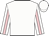 White, pink stripe on sleeves