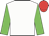 white, green sleeves, red  cap
