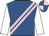 royal blue, pink double-sash, white sleeves, royal blue and pink quartered cap