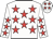 White, red stars