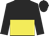 Black, yellow halved horizontally