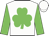 White, green shamrock, green sleeves