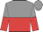 grey and red halved horizontally, Grey and red halved sleeves, grey cap