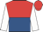 red and royal blue halved horizontally, white sleeves, red cap