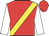 Red, Yellow sash, White sleeves, Red cap