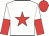 White, red star, halved sleeves, red cap