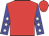 Red, blue horseshoe 'gb' on back, white stars on blue sleeves