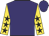Purple, gold sleeves, stars on sleeves 'w' on back