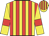 Yellow and red stripes, red bars on yellow sleeves