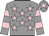Grey, pink stars, hooped sleeves and star on cap