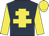 dark blue, yellow cross of lorraine, yellow sleeves and cap